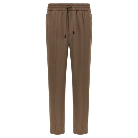 Brioni Brown Wool Casual Pants
