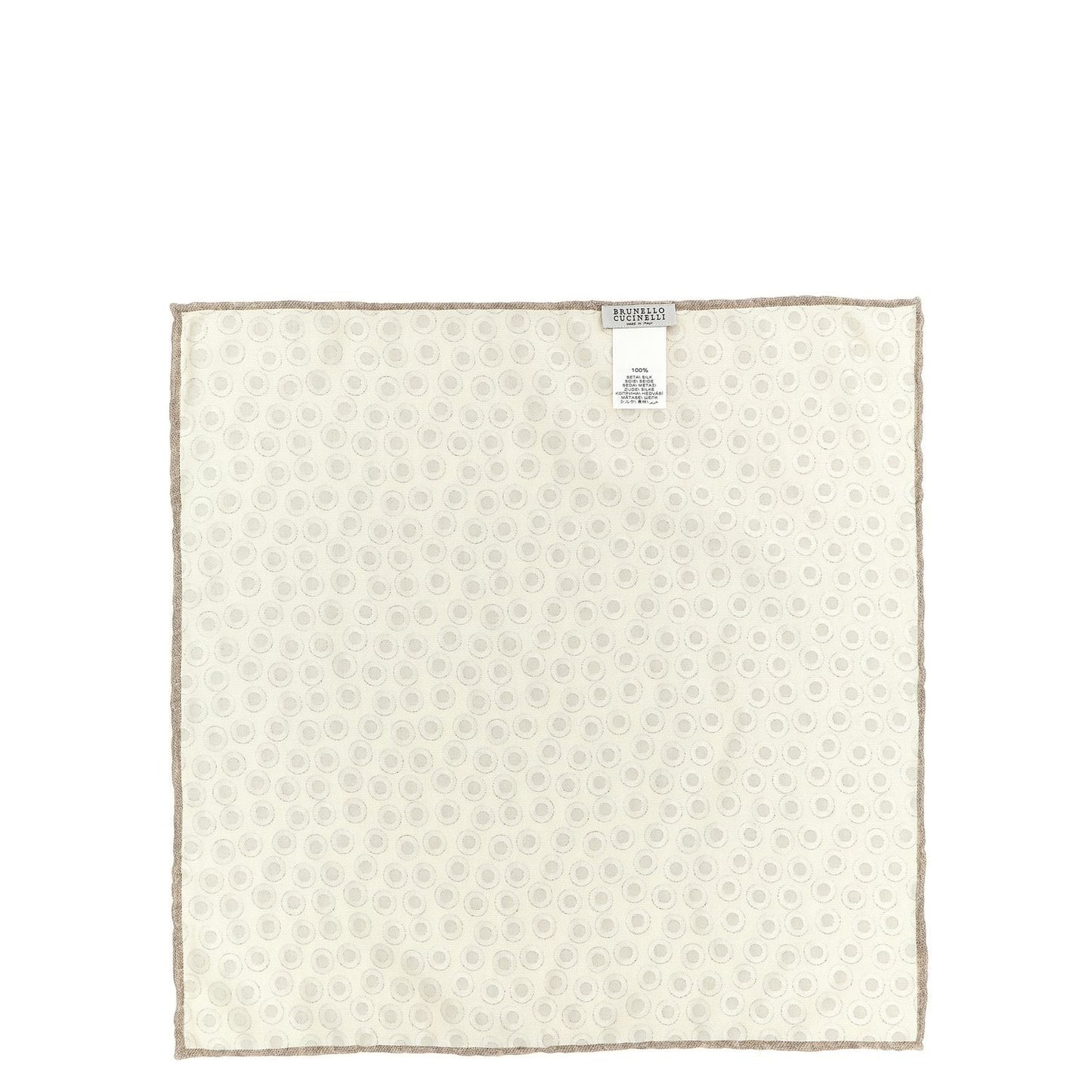 Brunello Cucinelli Beige Silk Foulard