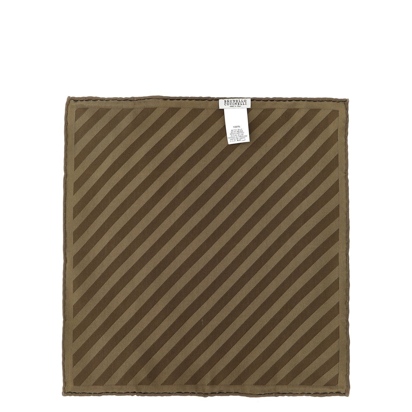 Brunello Cucinelli Brown Silk Foulard
