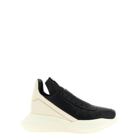 Rick Owens Bicolor Calfskin Chunky Sneakers