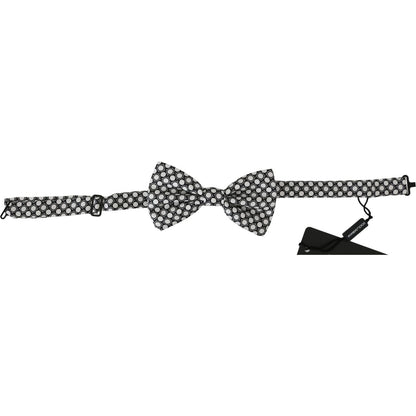 Dolce & Gabbana Men Black White Circles Adjustable Neck Papillon Bow Tie 1728,67345645728,Accessories,Black/White,Bowties - Ties and Formal Accessories - Accessories,Dolce & Gabbana,Material: 100% Silk,Men,Men - Accessories,New with tags,Ties & Bowties -