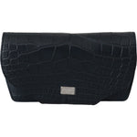 Dolce & Gabbana Elegant Blue Crocodile Leather Eyewear Pouch leather accessories Dolce & Gabbana Dark Slate Gray