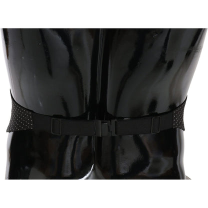 Dolce & Gabbana Black Dotted Waist Belt Silk Cummerbund 1728,67345645728,Accessories,Belts - Accessories,Black,Cummerbund - Men - Accessories,Dolce & Gabbana,High-Waist Belts - Belts - Accessories,IT50 | L,IT56 | XL,IT58 | XXL,Material: 100% Silk,Men,Men
