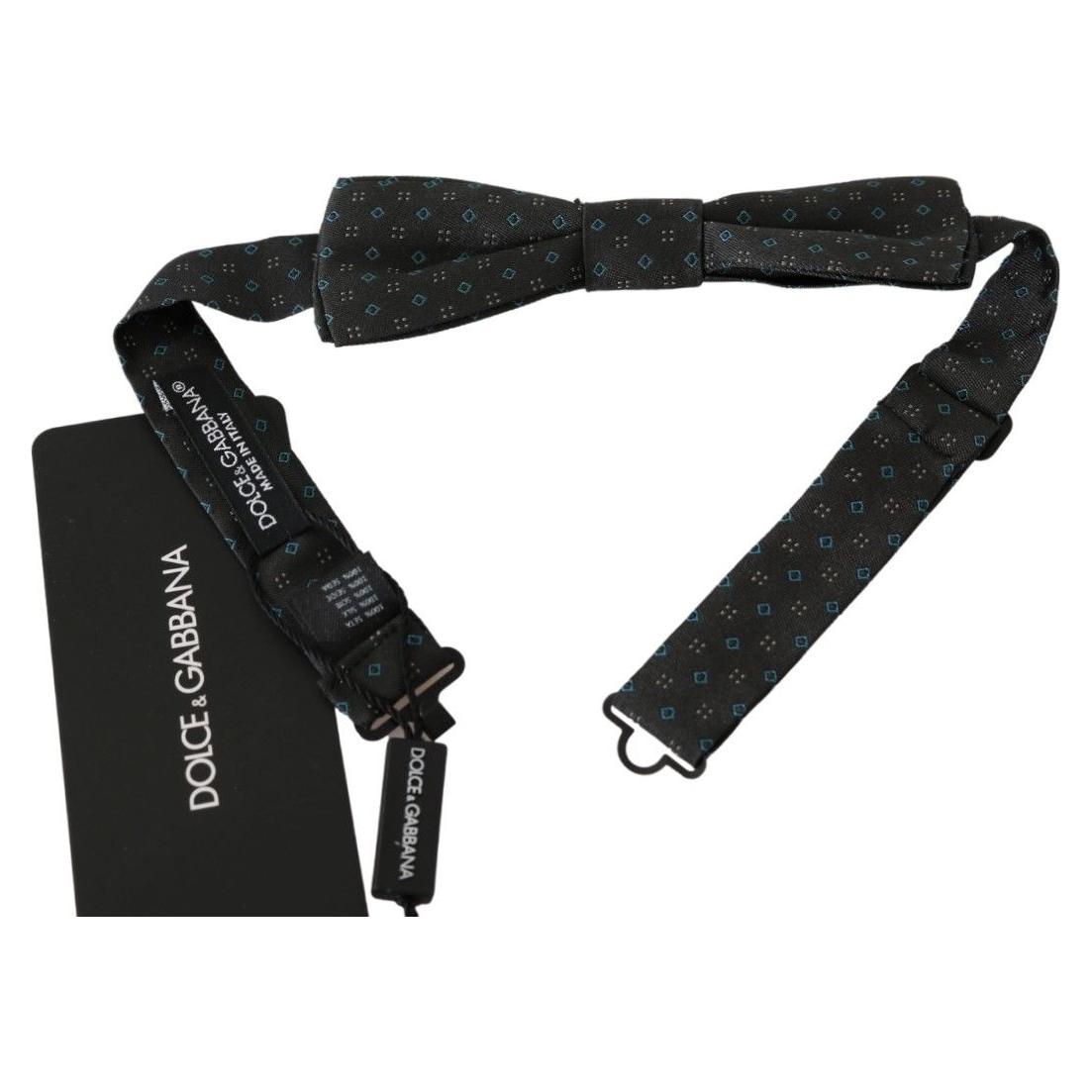 Dolce & Gabbana Gray Patterned Mens Necktie Papillon 100% Silk Bow Tie 1728,67345645728,Accessories,Bowties - Ties and Formal Accessories - Accessories,Dolce & Gabbana,Gray,Material: 100% Silk,Men,Men - Accessories,New with tags,Ties & Bowties - Men - Acc