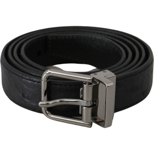 Dolce & Gabbana Black Exotic Skin Pattern Silver Buckle Belt1728,67345645728,90 cm / 36 Inches,Accessories,Belts - Accessories,Belts - Men - Accessories,Black,Dolce & Gabbana,Material: 100% Exotic skin,Men,Men - Accessories,New with tags,Regular Belts - B