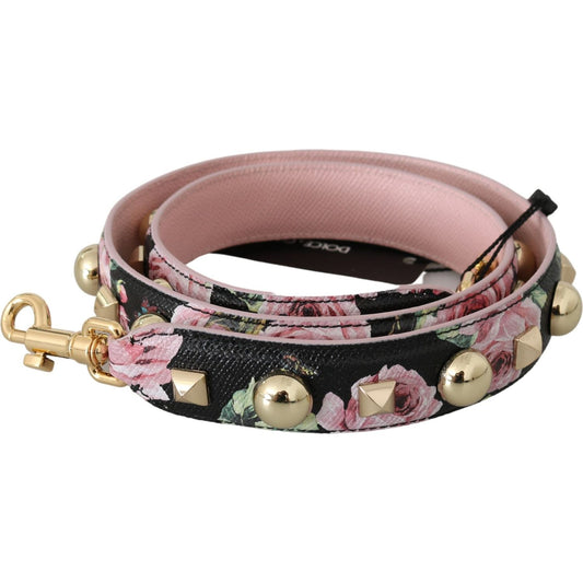 Dolce & Gabbana Pink Floral Leather Stud Accessory Shoulder Strap 1728,67345645728,Accessories,Bags,Dolce & Gabbana,Material: 100% Leather,New with tags,Other - Women - Accessories,Red,Shoulder Straps - Bags,Women,Women - Accessories