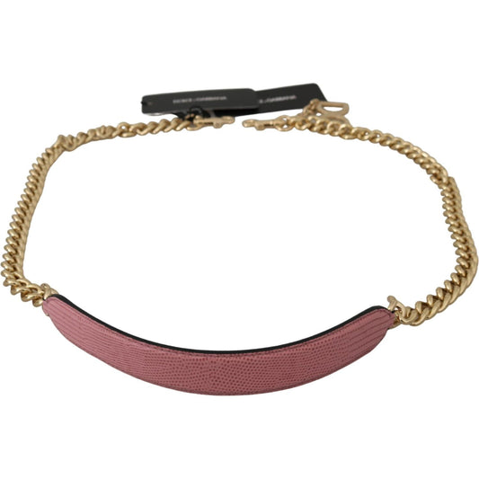 Dolce & Gabbana Pink Leather Gold Chain Accessory Shoulder Strap 1728,67345645728,Accessories,Bags,Dolce & Gabbana,Material: 100% Leather,New with tags,Other - Women - Accessories,Pink,Shoulder Straps - Bags,Women,Women - Accessories