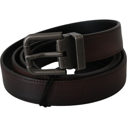 Dolce & Gabbana Solid Brown Leather Gray Buckle Belt 115 cm / 46 Inches,1728,67345645728,Accessories,Belts - Accessories,Belts - Men - Accessories,Brown,Dolce & Gabbana,Material: Leather,Men,Men - Accessories,New with tags,Regular Belts - Belts - Accessor
