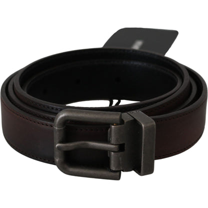 Dolce & Gabbana Solid Brown Leather Gray Buckle Belt 115 cm / 46 Inches,1728,67345645728,Accessories,Belts - Accessories,Belts - Men - Accessories,Brown,Dolce & Gabbana,Material: Leather,Men,Men - Accessories,New with tags,Regular Belts - Belts - Accessor