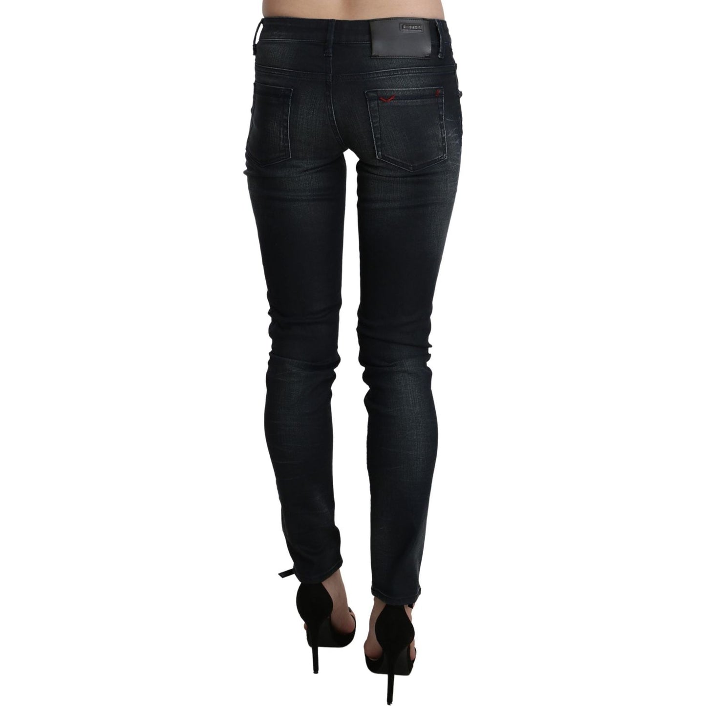 Acht Blue Washed Low Waist Skinny Denim Trouser