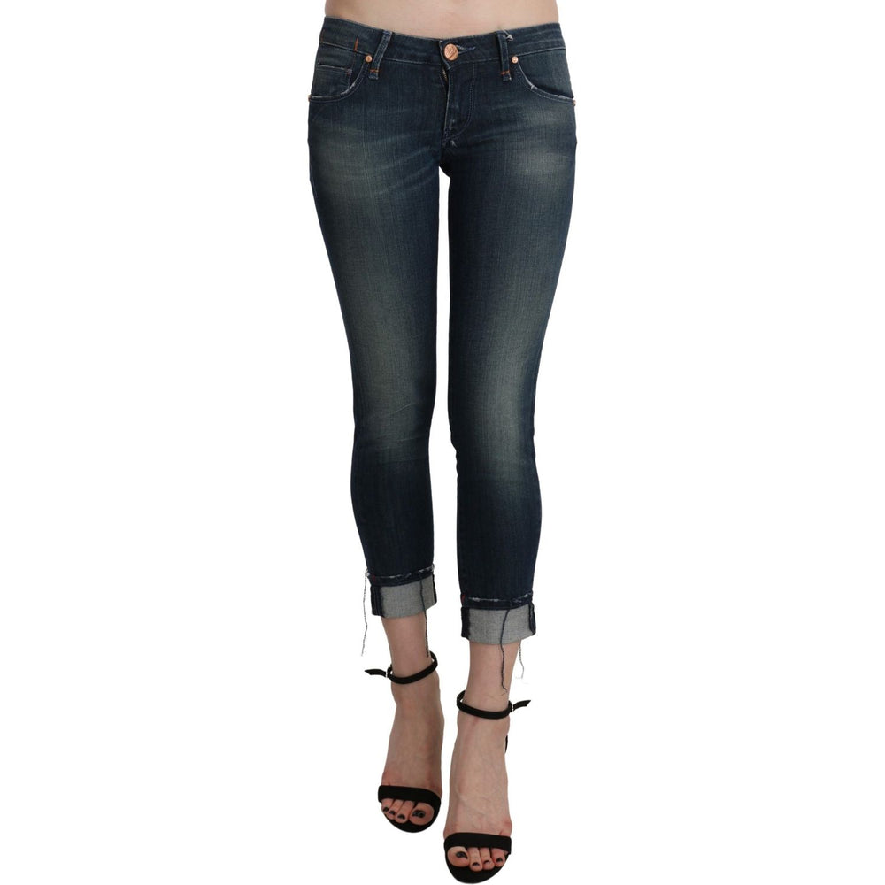 Acht Blue Washed Low Waist Skinny Cropped Denim pant PAN71221-26