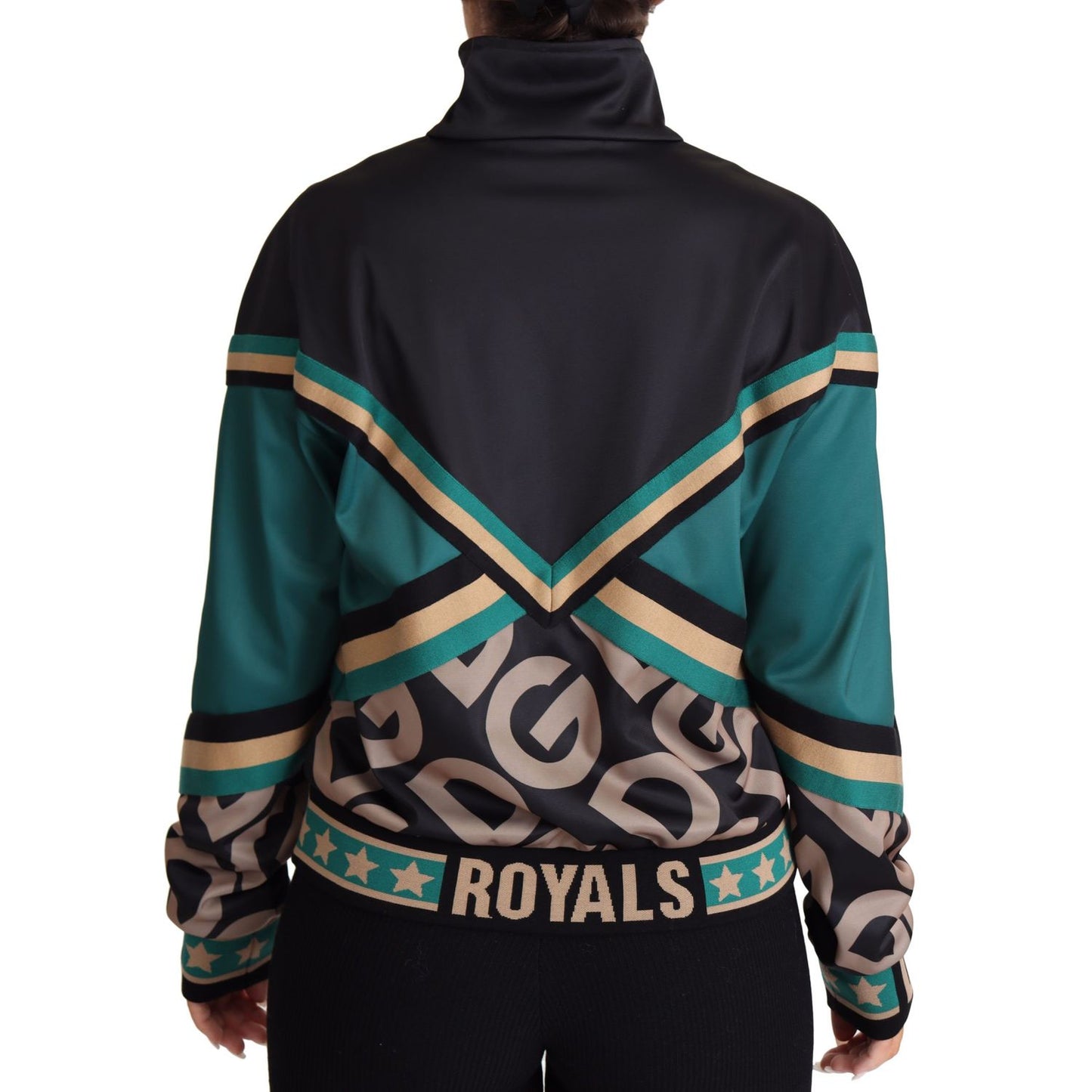 Dolce & Gabbana Multicolor DG Logo Mania Track Bomber Jacket1728,67345645728,Bombers - Jackets & Coats - Clothing,Clothing,Dolce & Gabbana,IT40|S,Jackets & Coats - Clothing,Jackets & Coats - Women - Clothing,Material: 100% Polyester,Multicolor,New with ta