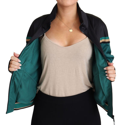 Dolce & Gabbana Multicolor DG Logo Mania Track Bomber Jacket1728,67345645728,Bombers - Jackets & Coats - Clothing,Clothing,Dolce & Gabbana,IT40|S,Jackets & Coats - Clothing,Jackets & Coats - Women - Clothing,Material: 100% Polyester,Multicolor,New with ta