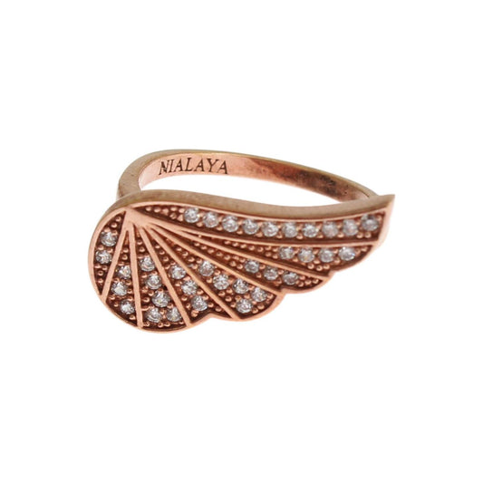 Nialaya Pink Gold 925 Silver Womens Clear CZ Ring 1728,5,67345645728,Accessories,Category - Jewellery,clear CZ Crystals,EU48 | US4.5,EU49 | US5,EU51 | US5,EU52 | US6,EU56 | US8,Jewellery - Accessories,Jewelry,Material: Pink 18K Gold plated 925 Sterling Si