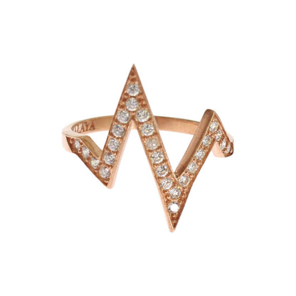 Nialaya Pink Gold 925 Silver Womens Clear Ring 1728,67345645728,Accessories,Category - Jewellery,clear CZ Crystals,EU47 | US4,Jewellery - Accessories,Jewelry,Material: Pink 18K Gold plated 925 Sterling Silver,Men,New with tags,Nialaya,Pink,Rings - Jewelle