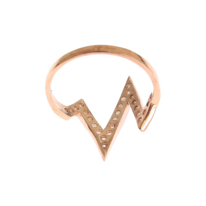 Nialaya Pink Gold 925 Silver Womens Clear Ring 1728,67345645728,Accessories,Category - Jewellery,clear CZ Crystals,EU47 | US4,Jewellery - Accessories,Jewelry,Material: Pink 18K Gold plated 925 Sterling Silver,Men,New with tags,Nialaya,Pink,Rings - Jewelle