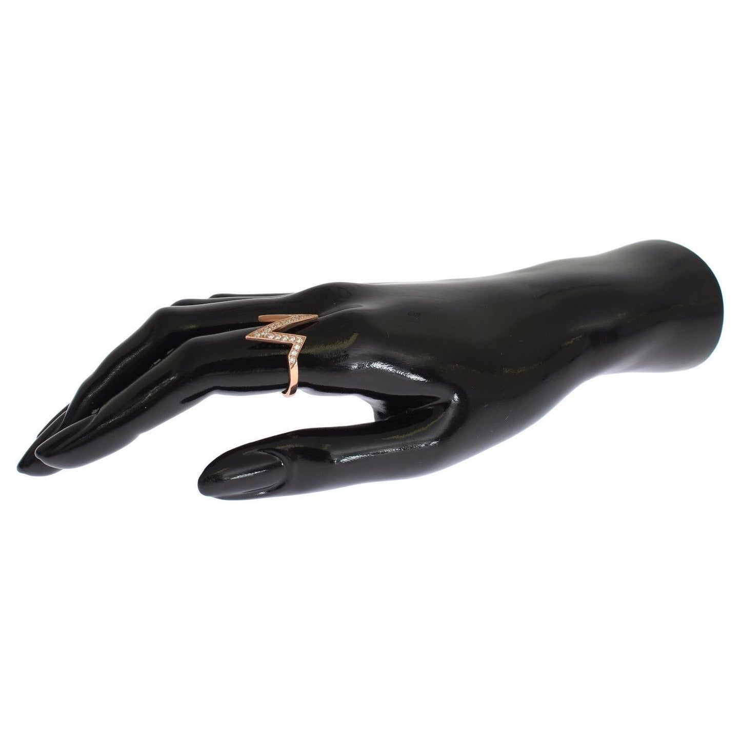 Nialaya Pink Gold 925 Silver Womens Clear Ring 1728,67345645728,Accessories,Category - Jewellery,clear CZ Crystals,EU47 | US4,Jewellery - Accessories,Jewelry,Material: Pink 18K Gold plated 925 Sterling Silver,Men,New with tags,Nialaya,Pink,Rings - Jewelle