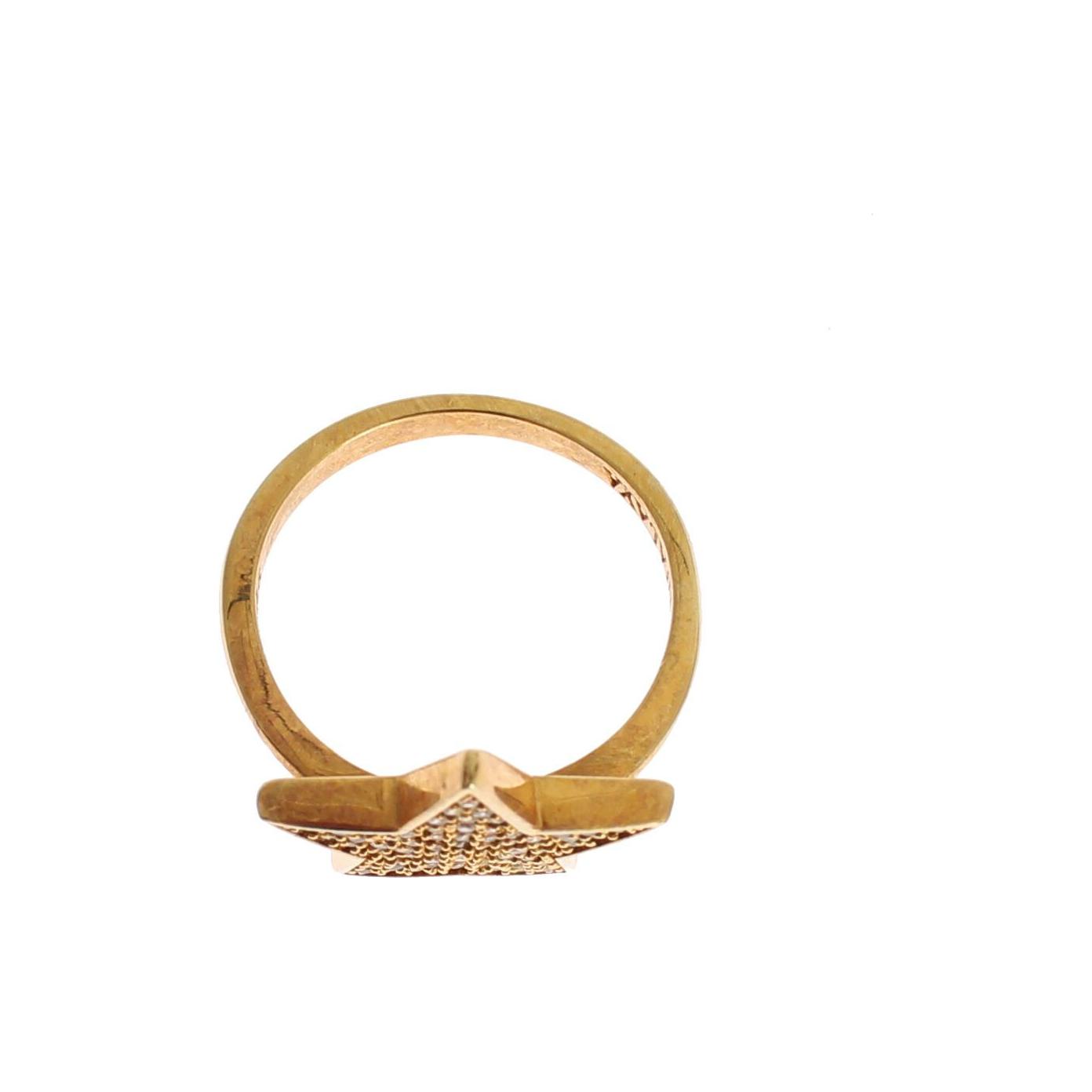 Nialaya Star Gold 925 Silver Womens Clear Ring 1728,67345645728,Accessories,Category - Jewellery,Clear CZ Crystals,EU54 | US7,Gold,Jewellery - Accessories,Jewelry,Material: 18K Gold plated 925 Sterling Silver,Men,New with tags,Nialaya,Rings - Jewellery -