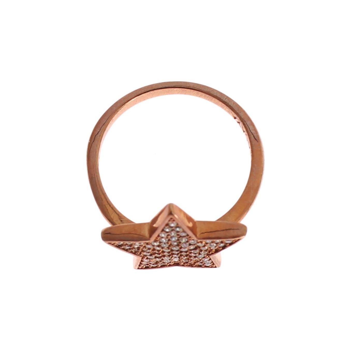 Nialaya Womens Clear CZ Star 925 Silver Ring 1728,5,67345645728,Accessories,Category - Jewellery,Clear CZ Crystals,EU49 | US5,EU51 | US5,EU54 | US7,EU57 | US8,Gold,Jewellery - Accessories,Jewelry,Material: Pink 18K Gold plated 925 Sterling Silver,Men,New