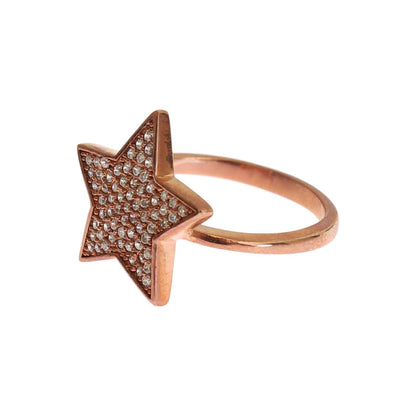 Nialaya Womens Clear CZ Star 925 Silver Ring 1728,5,67345645728,Accessories,Category - Jewellery,Clear CZ Crystals,EU49 | US5,EU51 | US5,EU54 | US7,EU57 | US8,Gold,Jewellery - Accessories,Jewelry,Material: Pink 18K Gold plated 925 Sterling Silver,Men,New