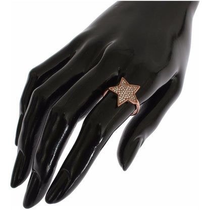 Nialaya Womens Clear CZ Star 925 Silver Ring 1728,5,67345645728,Accessories,Category - Jewellery,Clear CZ Crystals,EU49 | US5,EU51 | US5,EU54 | US7,EU57 | US8,Gold,Jewellery - Accessories,Jewelry,Material: Pink 18K Gold plated 925 Sterling Silver,Men,New