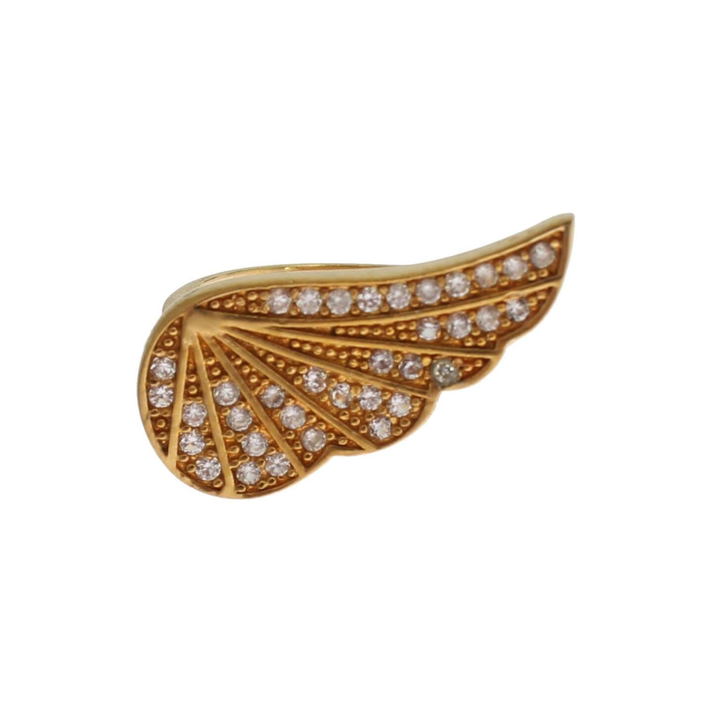 Nialaya Womens Clear CZ Gold 925 Silver Authentic Ring 1728,67345645728,Accessories,Category - Jewellery,clear CZ Crystals,EU48 | US4.5,Gold,Jewellery - Accessories,Jewelry,Material: 18K Gold plated 925 Sterling Silver,Men,New with tags,Nialaya,Rings - Je