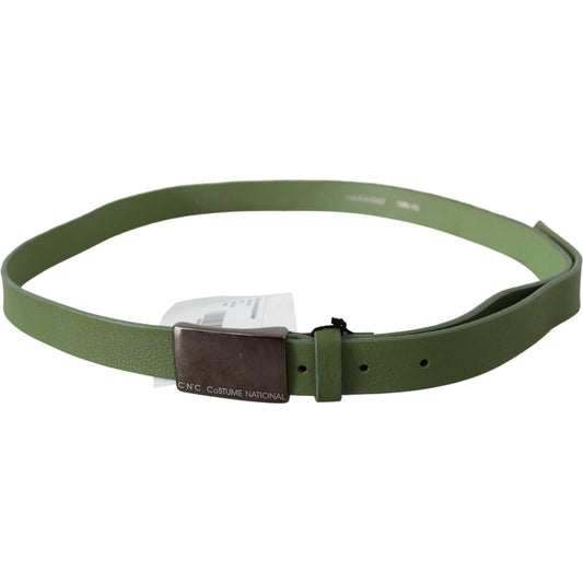 Costume National Green Leather Silver Buckle Waist Men Belt 100 cm / 40 Inches,1728,67345645728,Accessories,Belts - Accessories,Belts - Men - Accessories,Costume National,Green,High-Waist Belts - Belts - Accessories,Material: 100% Leather,Men,Men - Access