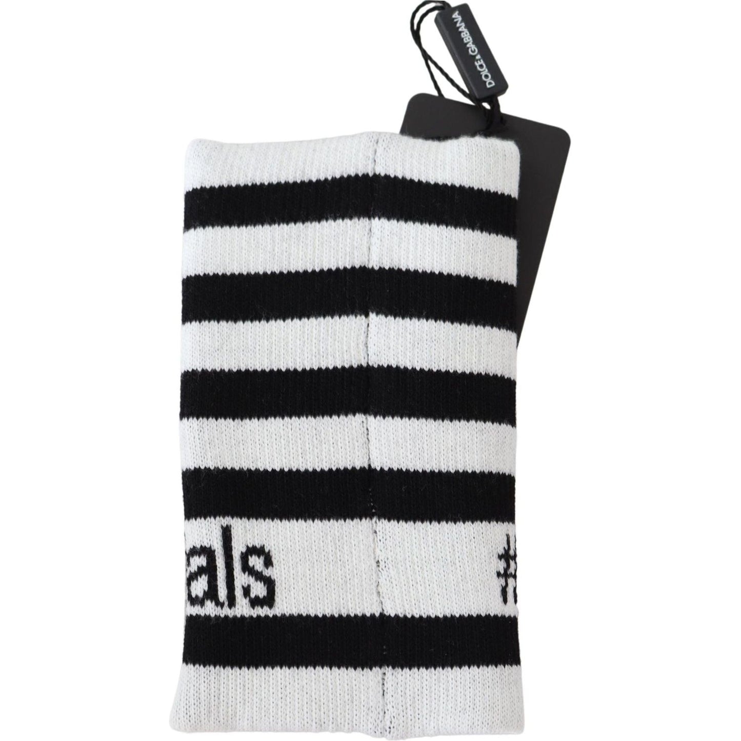 Dolce & Gabbana Black White Wool DGMillennials Wristband Wrap 1728,67345645728,Accessories,Black/White,Bracelets - Jewellery - Accessories,Dolce & Gabbana,Gloves - Men - Accessories,Jewellery - Accessories,Material: 90% Virgin Wool 5% Nylon 5% Spandex,Men