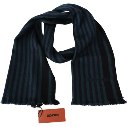 Missoni Multicolor Striped Wool Unisex Neck Wrap Shawl 1728,67345645728,Accessories,Material: 100% Wool,Men,Men - Accessories,Missoni,Multicolor,New with tags,Scarves - Accessories,Scarves - Men - Accessories,Scarves - Scarves - Accessories