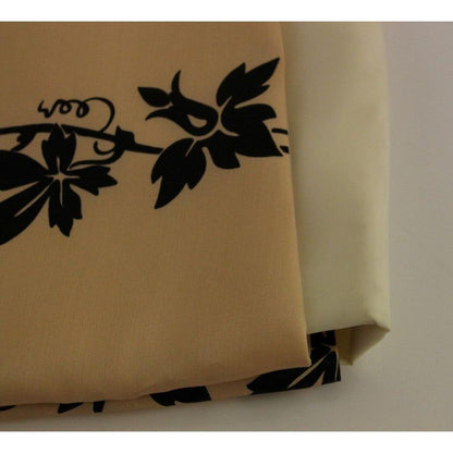 Caterina Gatta Beige Floral Print Silk Mini Skirt