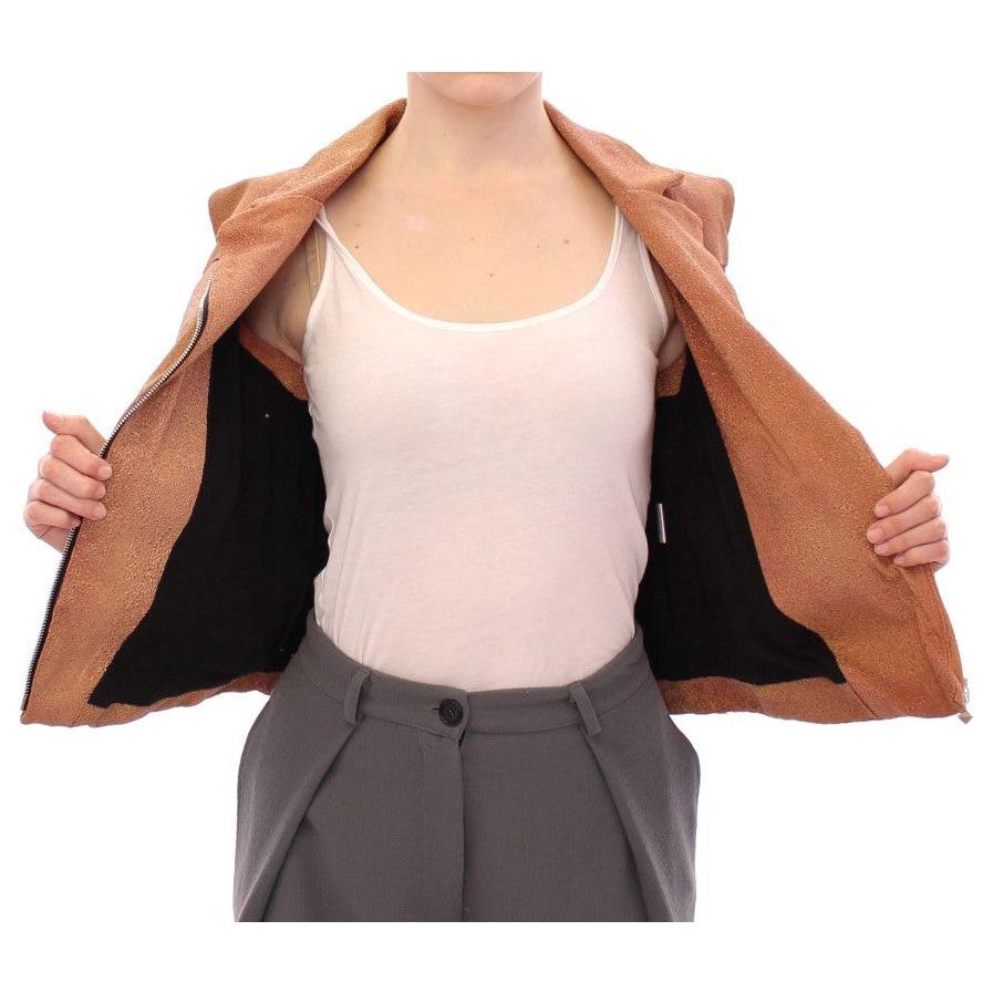 La Maison du Couturier Brown Leather Jacket Vest