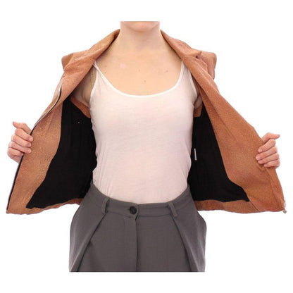 La Maison du Couturier Brown Leather Jacket Vest