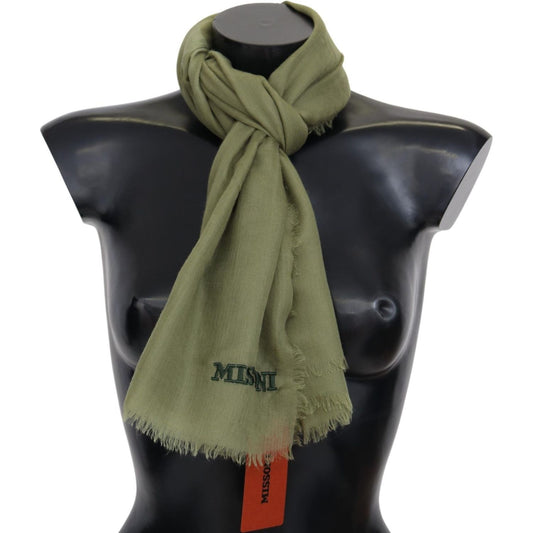 Missoni Green Cashmere Unisex Neck Wrap Scarf 1728,67345645728,Accessories,Green,Material: 100% Cashmere,Men,Men - Accessories,Missoni,New with tags,Scarves - Accessories,Scarves - Men - Accessories,Scarves - Scarves - Accessories