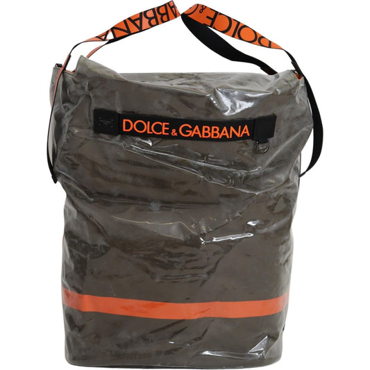 Dolce & Gabbana Cotton Men Large Fabric Green Shopping Tote Bag
