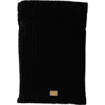 Dolce & Gabbana Black Velvet Quilt Drawstring Logo Plaque Pouch Bag VAS12537