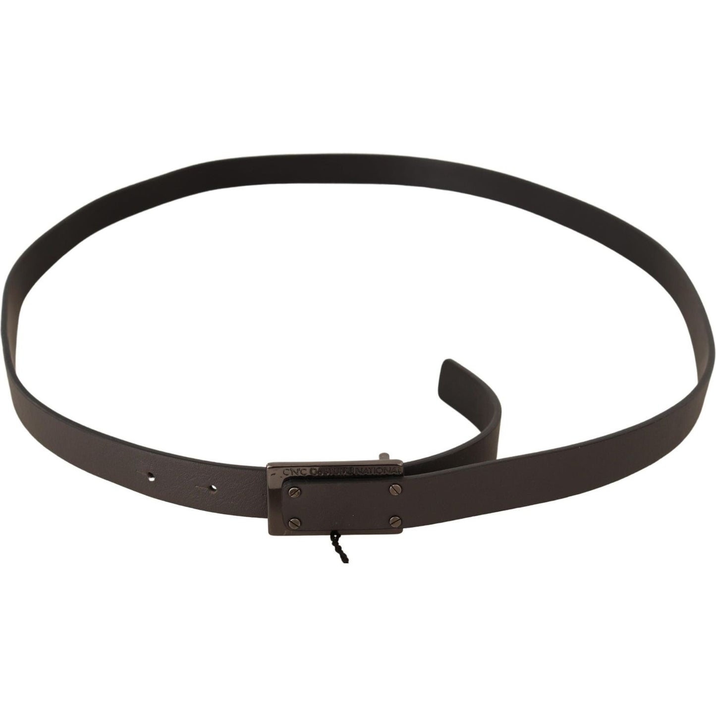 Costume National Dark Brown Leather Logo Buckle Belt 100 cm / 40 Inches,1728,67345645728,Accessories,Belts - Accessories,Belts - Men - Accessories,Brown,Costume National,Material: 100% Leather,Men,Men - Accessories,New with tags,Regular Belts - Belts - Ac