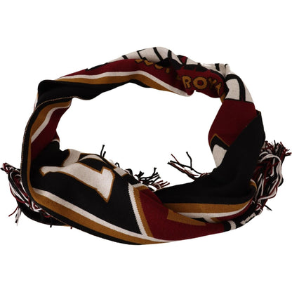 Dolce & Gabbana Multicolor Wool Knit DG King Shawl Wrap Scarf 1728,67345645728,Accessories,Dolce & Gabbana,Material: 95% Virgin Wool 5% Cashmere,Men,Men - Accessories,Multicolor,New with tags,Scarves - Accessories,Scarves - Men - Accessories,Scarves - Sca