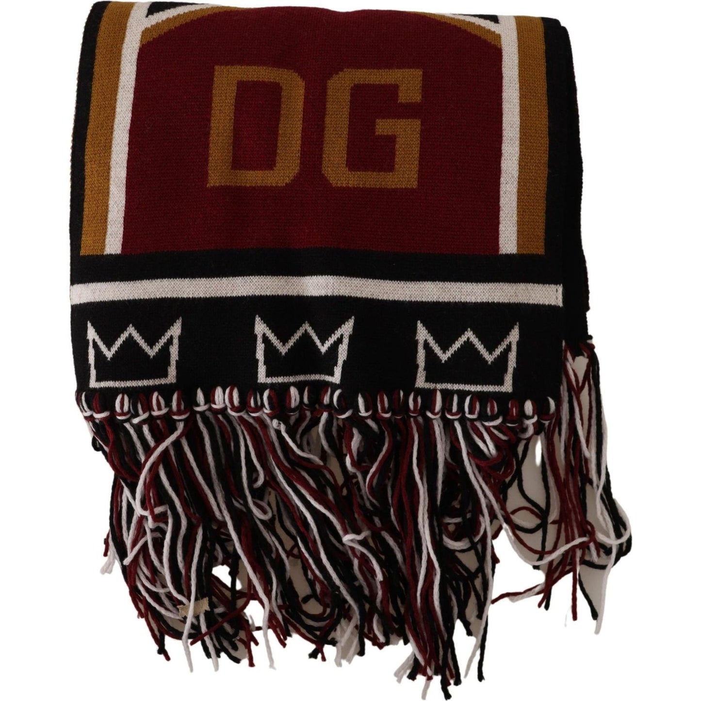 Dolce & Gabbana Multicolor Wool Knit DG King Shawl Wrap Scarf 1728,67345645728,Accessories,Dolce & Gabbana,Material: 95% Virgin Wool 5% Cashmere,Men,Men - Accessories,Multicolor,New with tags,Scarves - Accessories,Scarves - Men - Accessories,Scarves - Sca