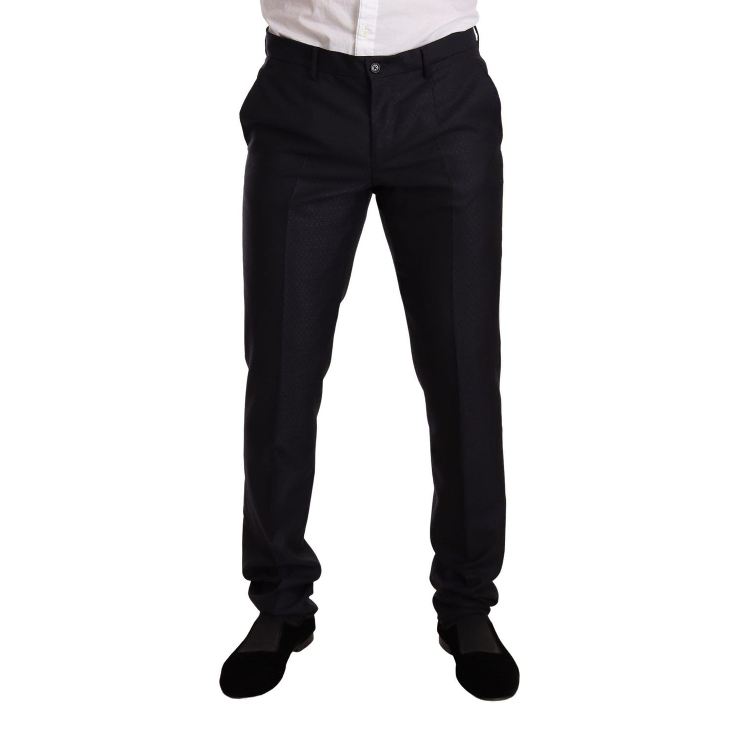 Dolce & Gabbana Blue Pattern MARTINI SLIM FIT 2 Piece Suit