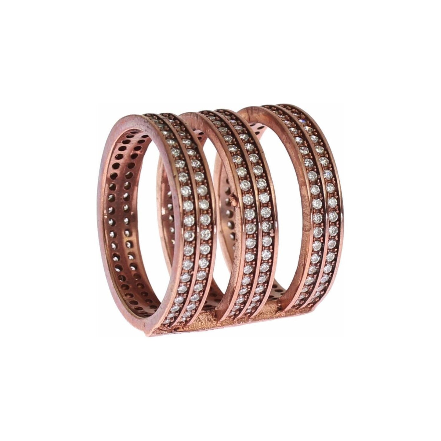 Nialaya Gold 925 Silver Clear CZ Pink Ring 1728,5,67345645728,Accessories,Category - Jewellery,clear CZ Crystals,EU51 | US5,EU52 | US6,Gold,Jewellery - Accessories,Jewelry,Material: Pink 18K gold plated 925 Sterling Silver,Men,New with tags,Nialaya,Rings
