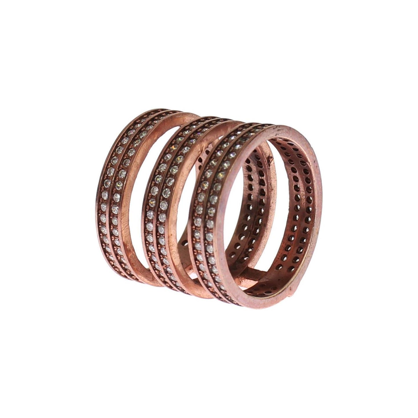 Nialaya Gold 925 Silver Clear CZ Pink Ring 1728,5,67345645728,Accessories,Category - Jewellery,clear CZ Crystals,EU51 | US5,EU52 | US6,Gold,Jewellery - Accessories,Jewelry,Material: Pink 18K gold plated 925 Sterling Silver,Men,New with tags,Nialaya,Rings