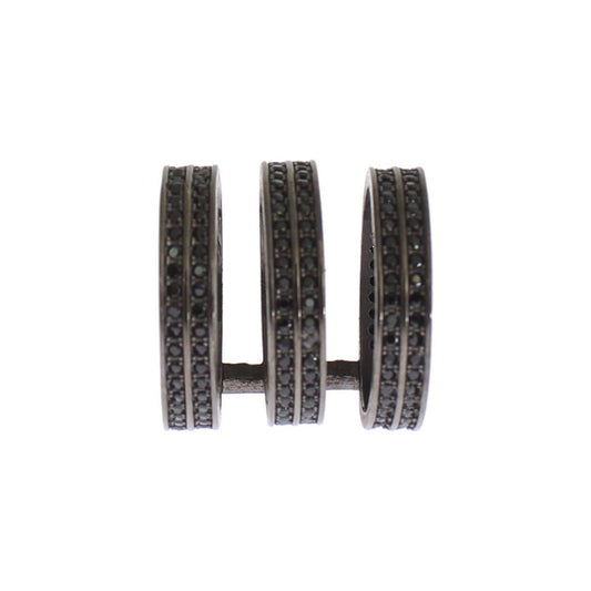 Nialaya Black CZ Rhodium 925 Silver Ring 1728,67345645728,Accessories,Black,black CZ Crystals,Category - Jewellery,EU50 | US5,Jewellery - Accessories,Jewelry,Material: Rhodium 925 Sterling Silver,Men,New with tags,Nialaya,Rings - Jewellery - Accessories,R