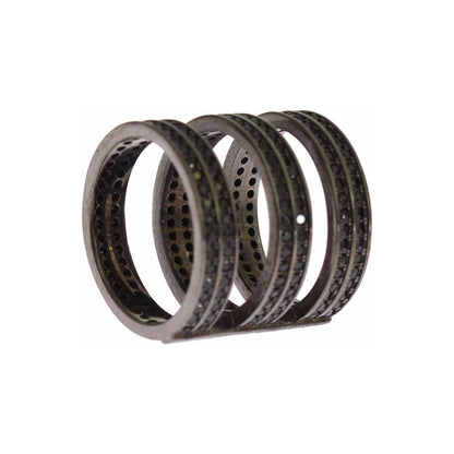 Nialaya Black CZ Rhodium 925 Silver Ring 1728,67345645728,Accessories,Black,black CZ Crystals,Category - Jewellery,EU50 | US5,Jewellery - Accessories,Jewelry,Material: Rhodium 925 Sterling Silver,Men,New with tags,Nialaya,Rings - Jewellery - Accessories,R