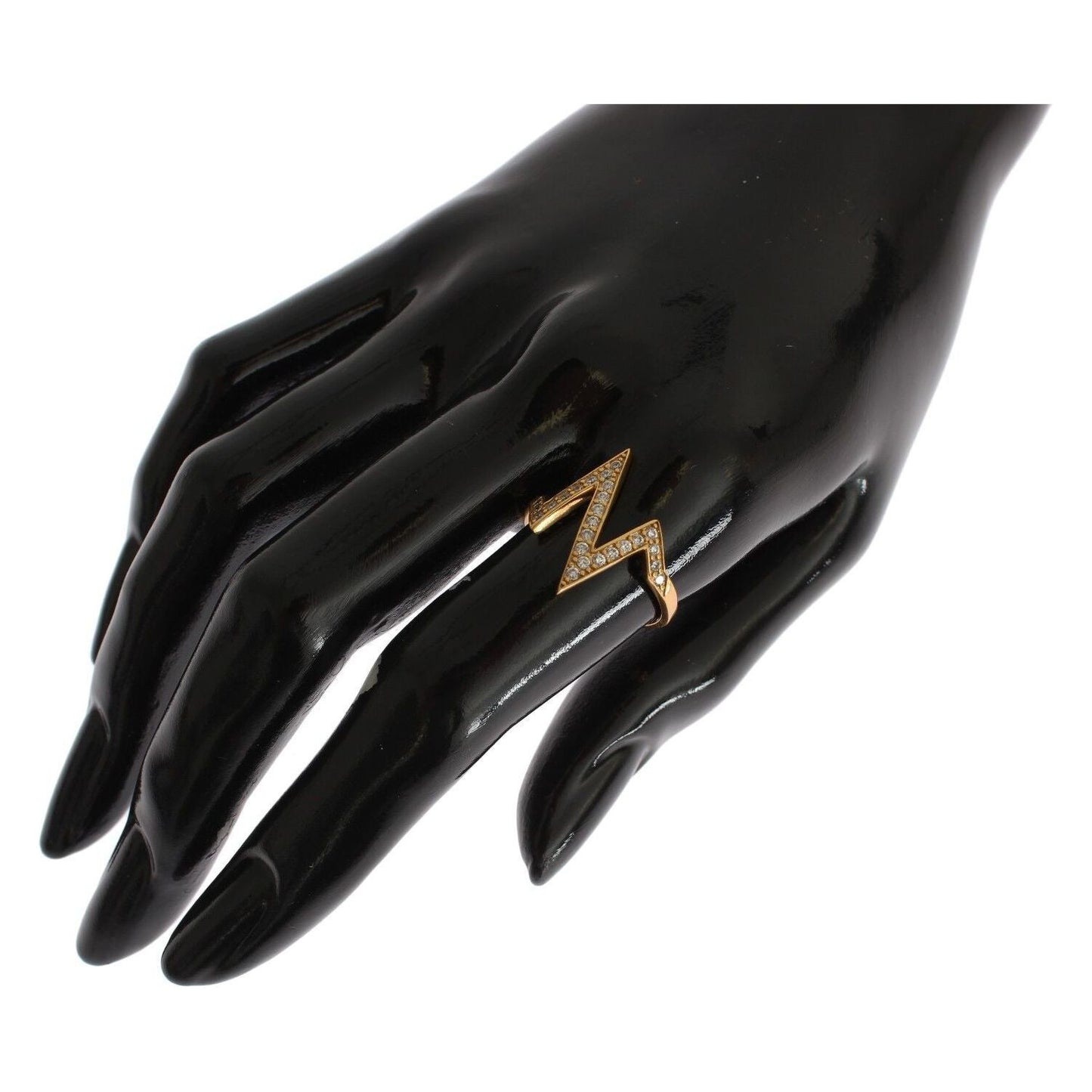 Nialaya Gold 925 Silver Womens Clear CZ 18K Ring 1728,67345645728,Accessories,Category - Jewellery,clear CZ Crystals,EU47 | US4,Gold,Jewellery - Accessories,Jewelry,Material: 18K gold plated 925 Sterling Silver,Men,New with tags,Nialaya,Rings - Jewellery
