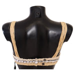 Dolce & Gabbana Chic Beige Crochet Cropped Top WOMAN TOPS AND SHIRTS Dolce & Gabbana Black