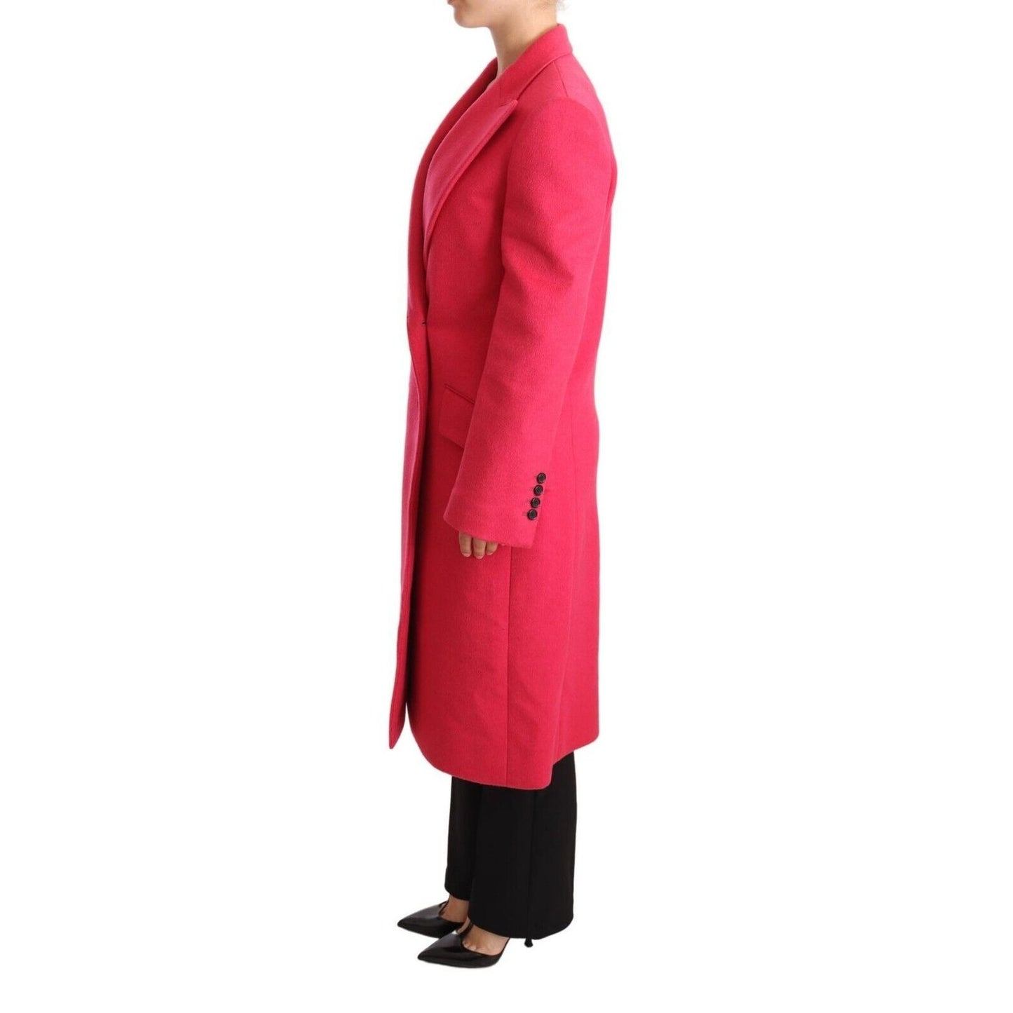 Dolce & Gabbana Pink Double Breasted Trenchcoat Jacket1728,25% Cashmere,67345645728,Clothing,Dolce & Gabbana,IT38|XS,Jackets & Coats - Clothing,Jackets & Coats - Women - Clothing,Material: 75% Virgin Wool,New with tags,Pink,Trench Coats - Jackets & Coats