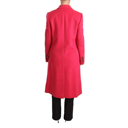 Dolce & Gabbana Pink Double Breasted Trenchcoat Jacket1728,25% Cashmere,67345645728,Clothing,Dolce & Gabbana,IT38|XS,Jackets & Coats - Clothing,Jackets & Coats - Women - Clothing,Material: 75% Virgin Wool,New with tags,Pink,Trench Coats - Jackets & Coats