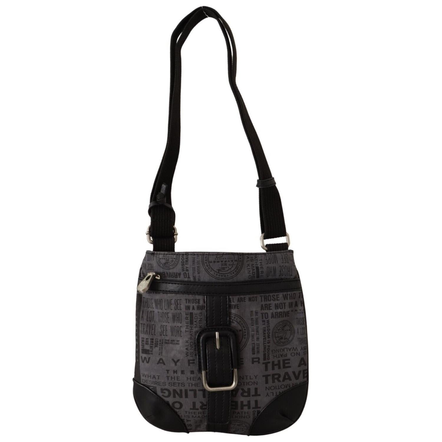 WAYFARER Gray Printed Logo Shoulder Crossbody Purse Bag