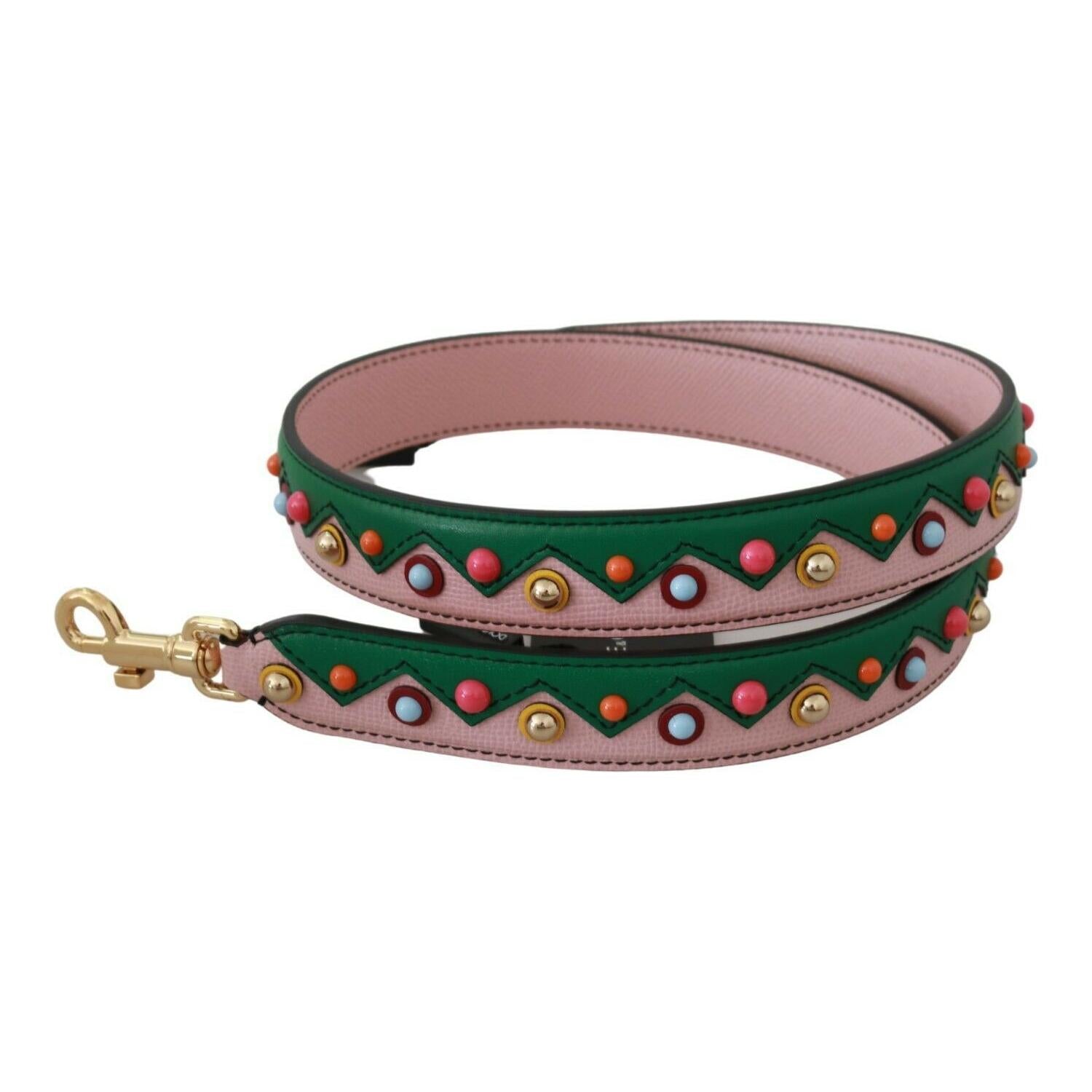 Dolce & Gabbana Shoulder Strap Leather Pink Handbag Accessory