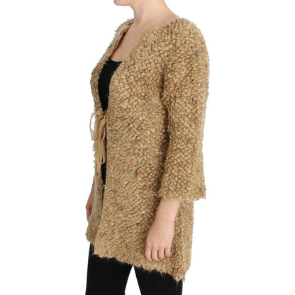 PINK MEMORIES Beige Wool Blend Cape Sweater